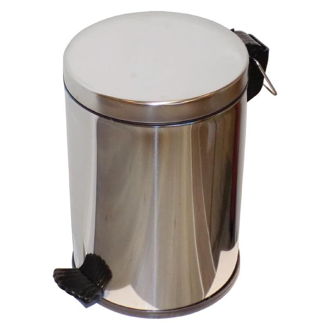 Paslanmaz 12 Litre Pedallı Çöp Kovası