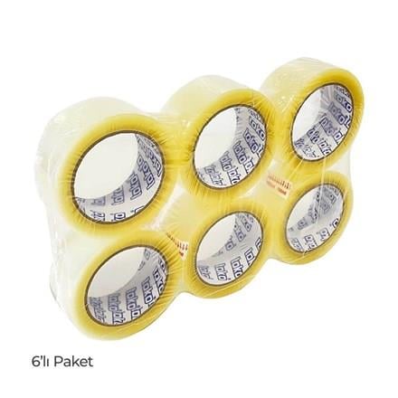Toko Hotmelt Koli Bandı 45 mm x 100 metre Şeffaf 6'Lı Paket
