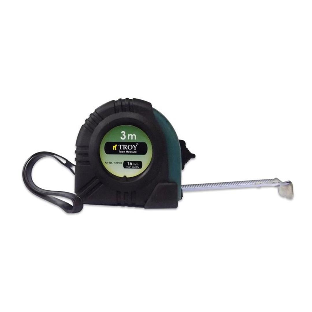 Troy T23103 3 Metre x 16 mm Şerit Metre (Stoplu)