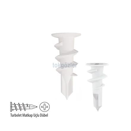 Turbolet Dübel (Alçıpan Dübeli) Matkap Uçlu