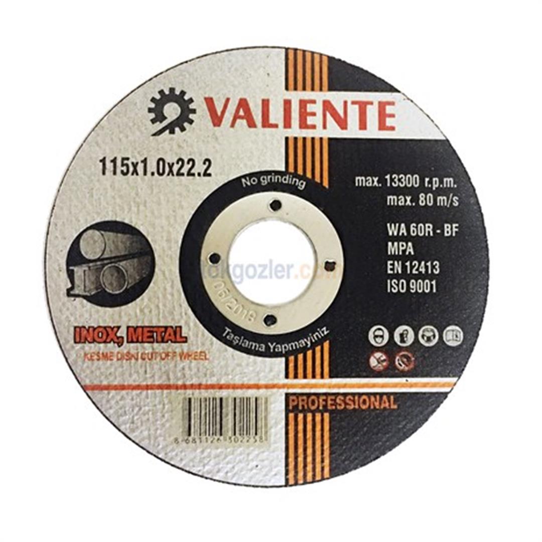 Valiente 115 x 1.0 x 22.2 mm Inox Kesme Diski