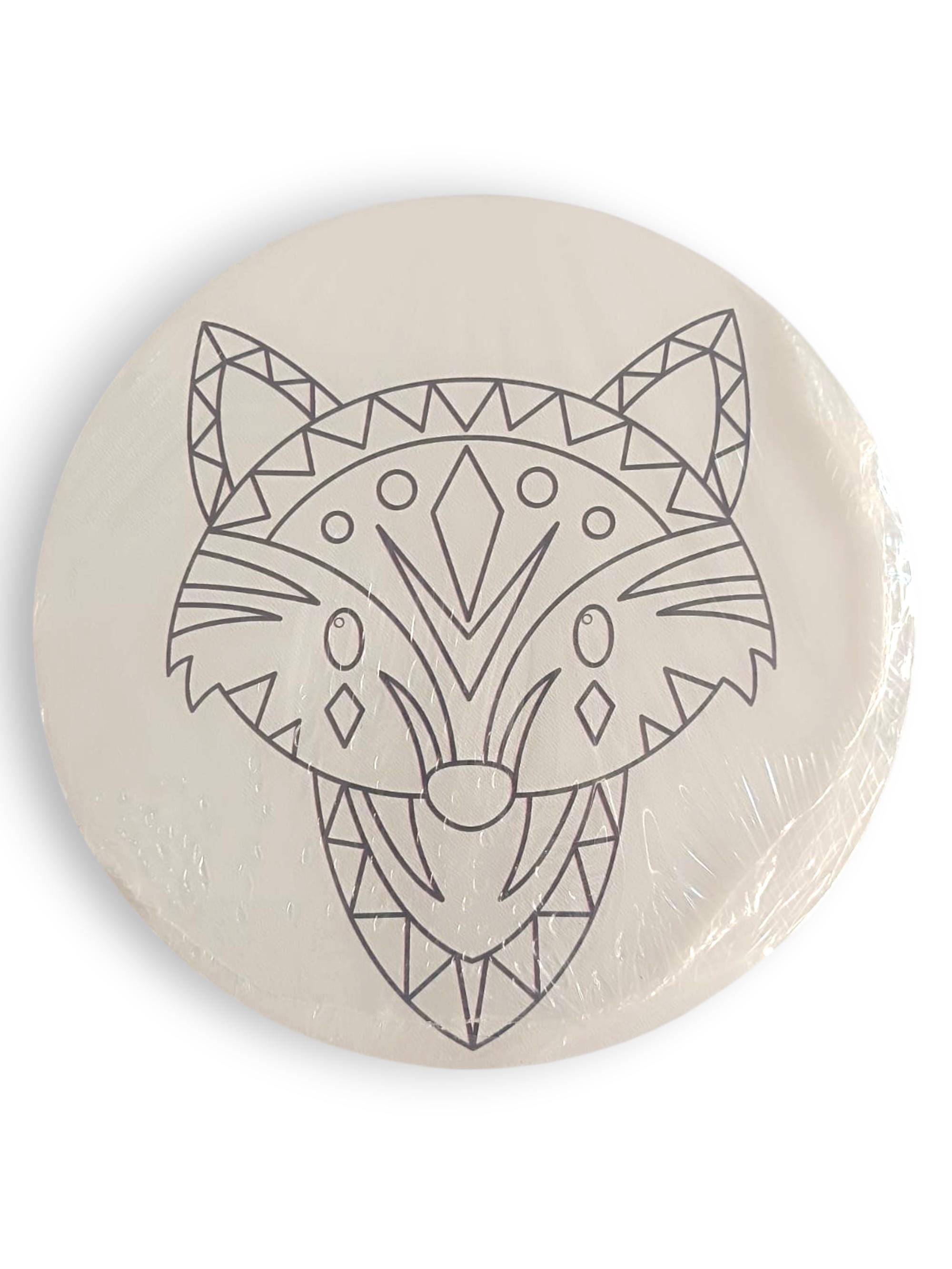 Okulekspres Çocuklar İçin Mandala Boyama MDF Tablo | 1 Adet 26,5x26,5 cm | Eğitici ve Eğlenceli Sanat Etkinliği