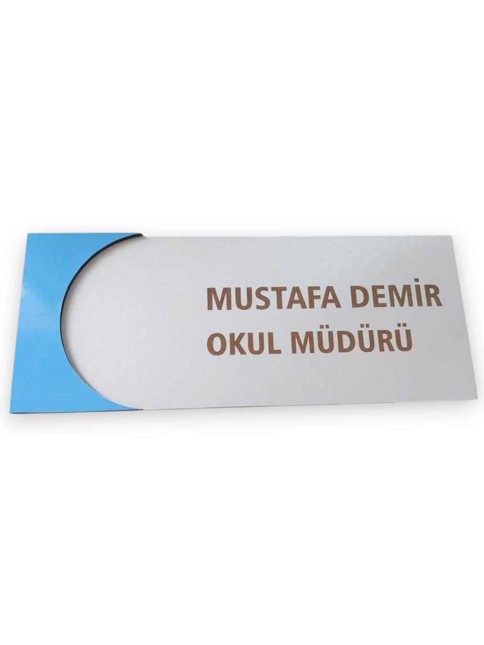Mdf Lazer Kesim Okul Kapı İsimliği Tabela Ahşap