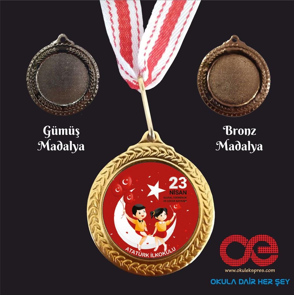23 Nisan Temalı Süblimasyon Baskılı Madalya 
