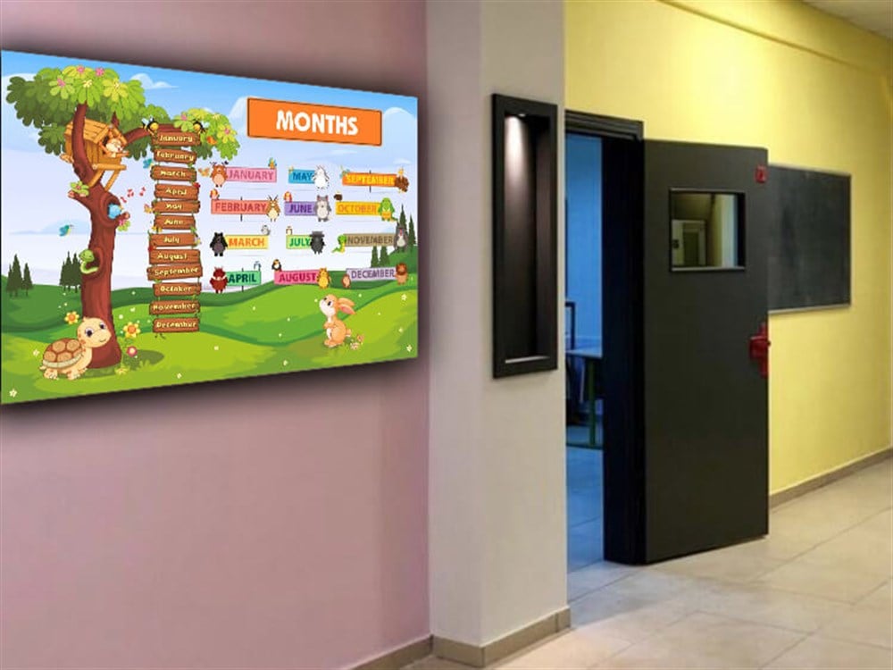 İngilizce Months Poster Afiş