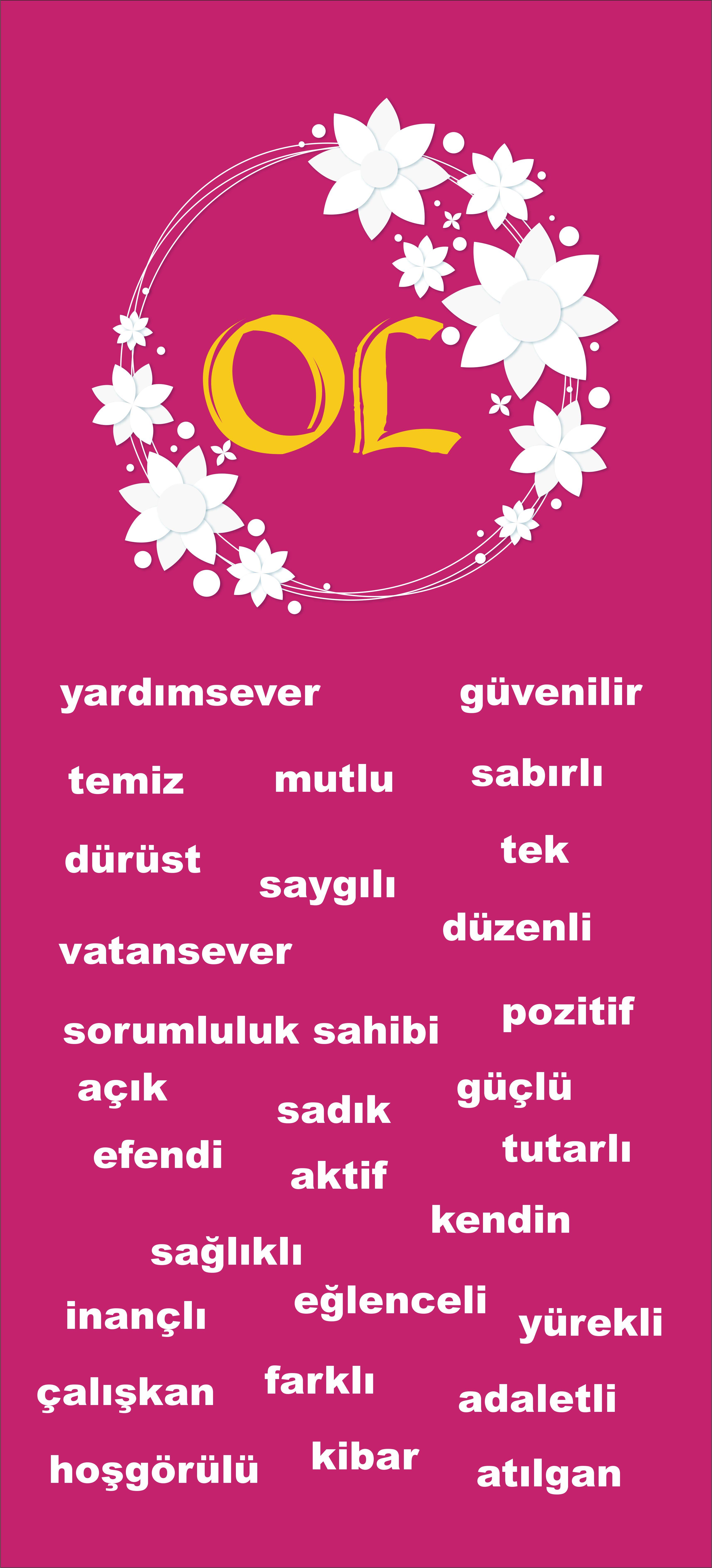 Okulekspres Değerler Kapı Giydirme  “OL” Temalı Değerler Eğitimi Kapı Giydirme – Motivasyon ve Karakter Gelişimi Tasarımı 