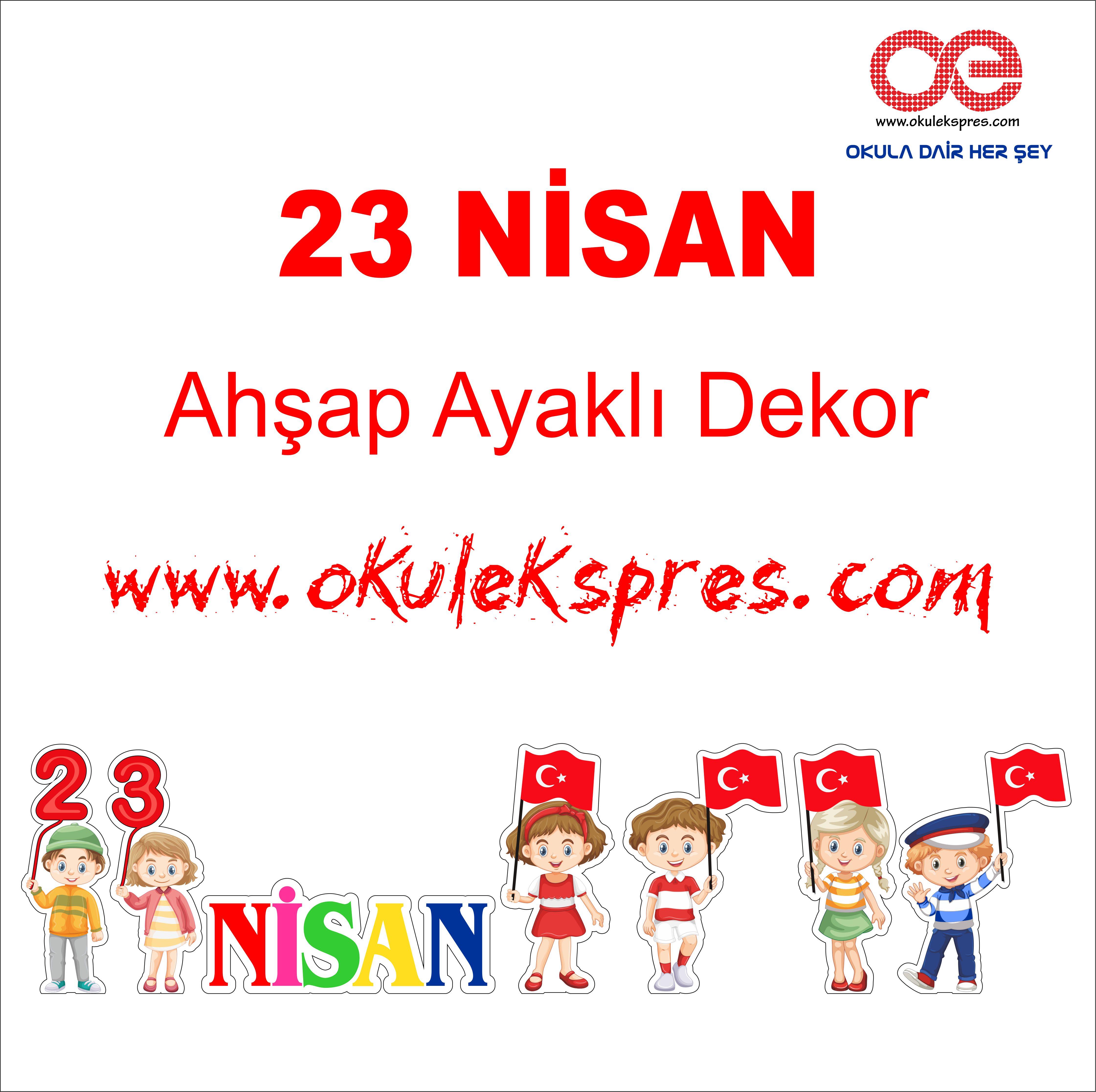 23 Nisan Ahşap Mdf  Ayaklı Dekor 