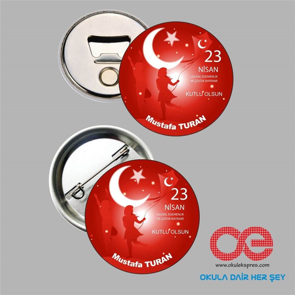 23 Nisan Temalı Buton Rozet