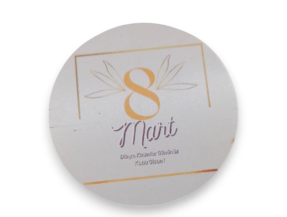 8 Mart Kadınlar Günü Yuvarlak Magnet