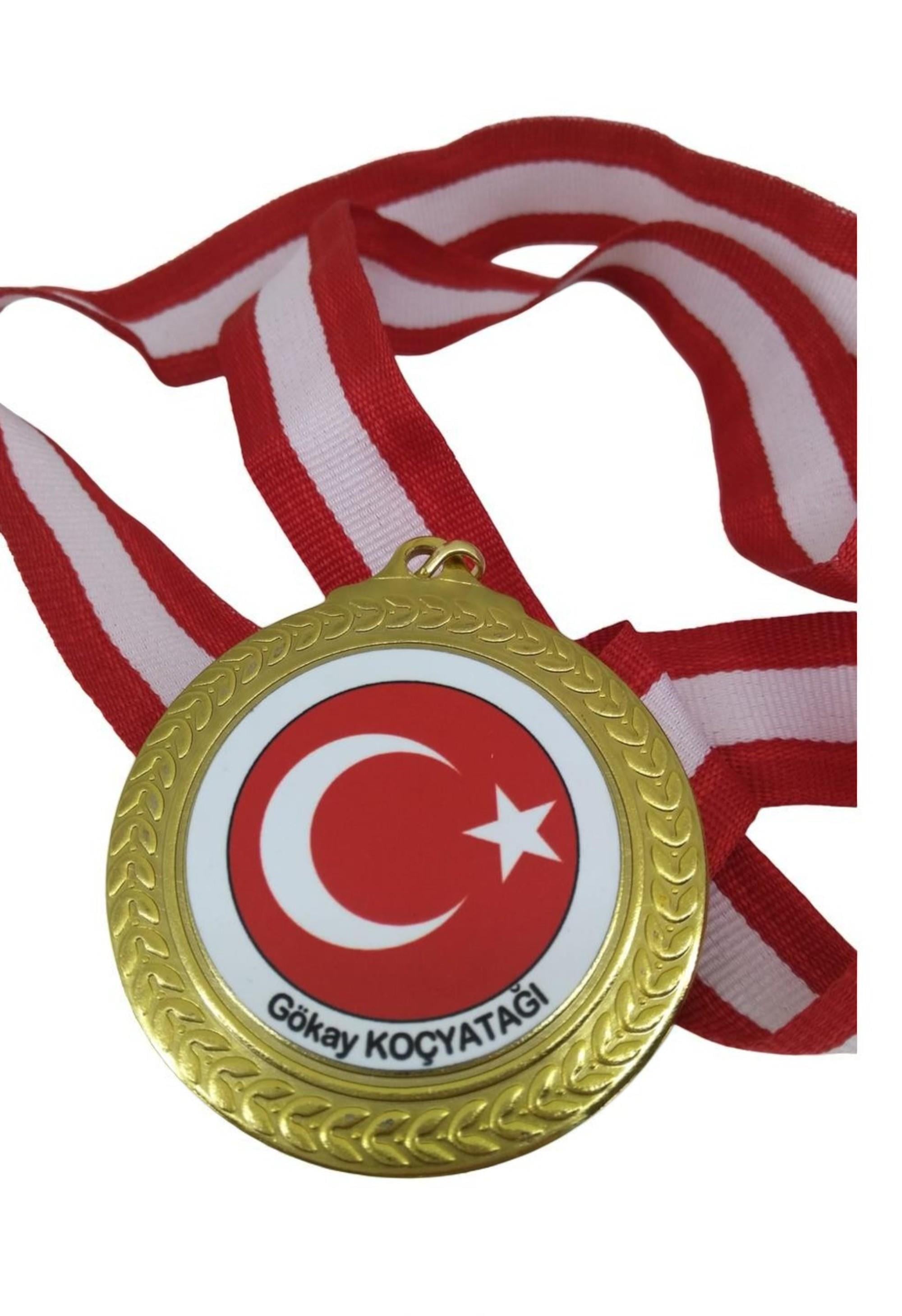 Bayrak Temalı Süblimasyon Baskı Madalya 