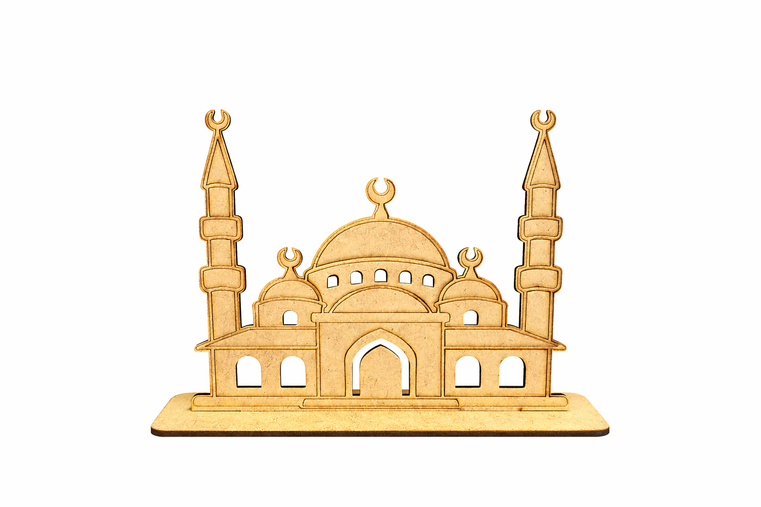 Okulekspres Ramazan Boyanabilir Camii Figür Masa Üstü Dekor Süs Ahşap Dekor Hoşgeldin Ramazan Dekoru