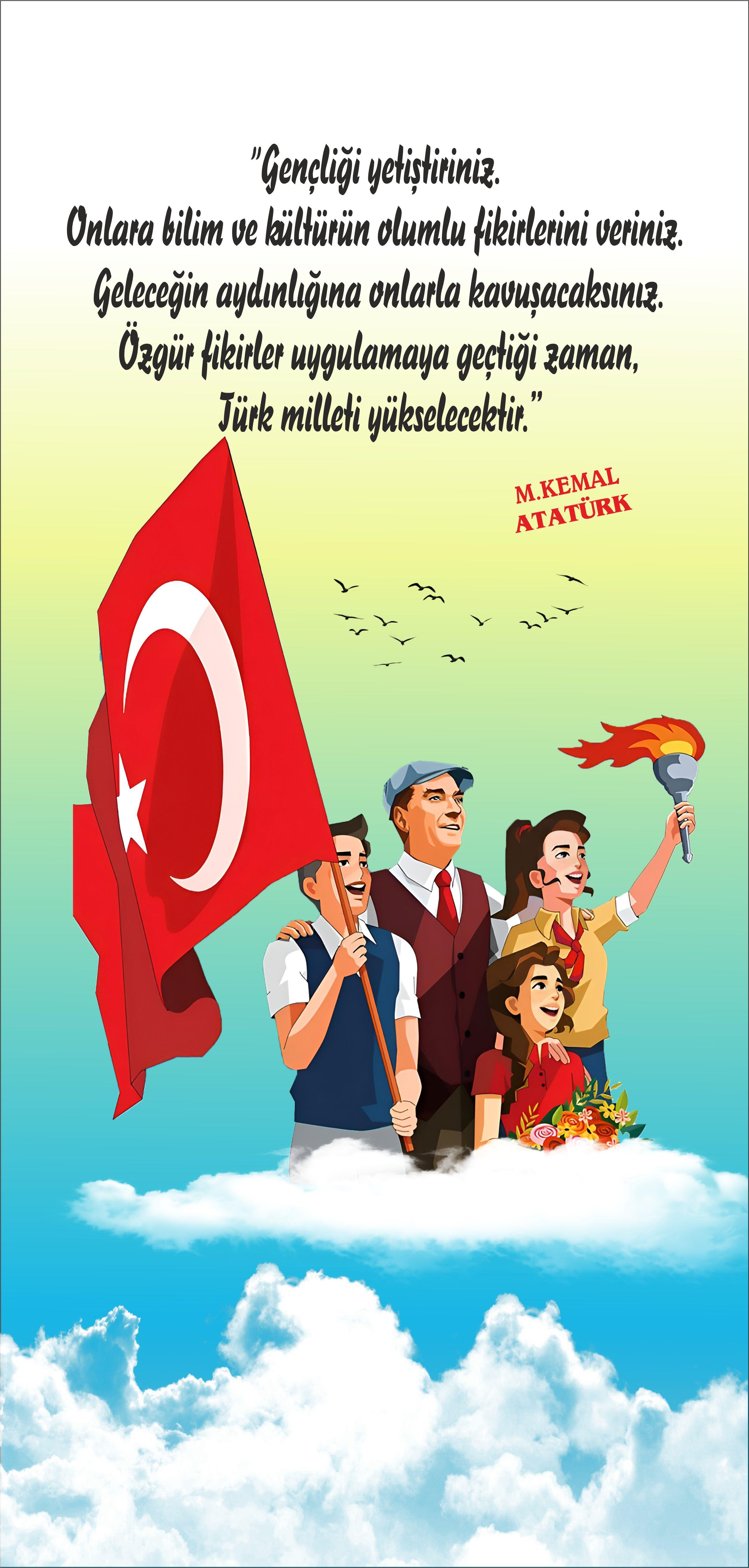 Okulekspres Atatürk ve Çocuk 6 Kapı Giydirme
