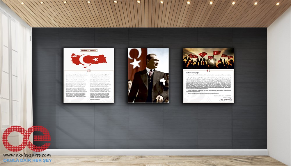 3'lü Set Atatürk - Gençliğe Hitabe - İstiklal Marşı