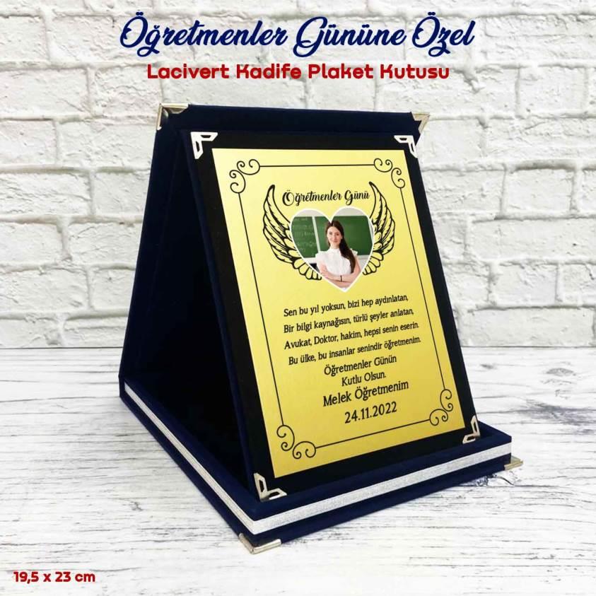 MAVİ KADİFE PLAKET