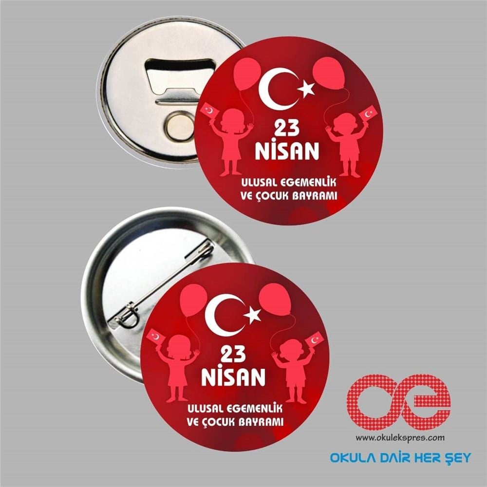 23 Nisan Temalı Buton Rozet