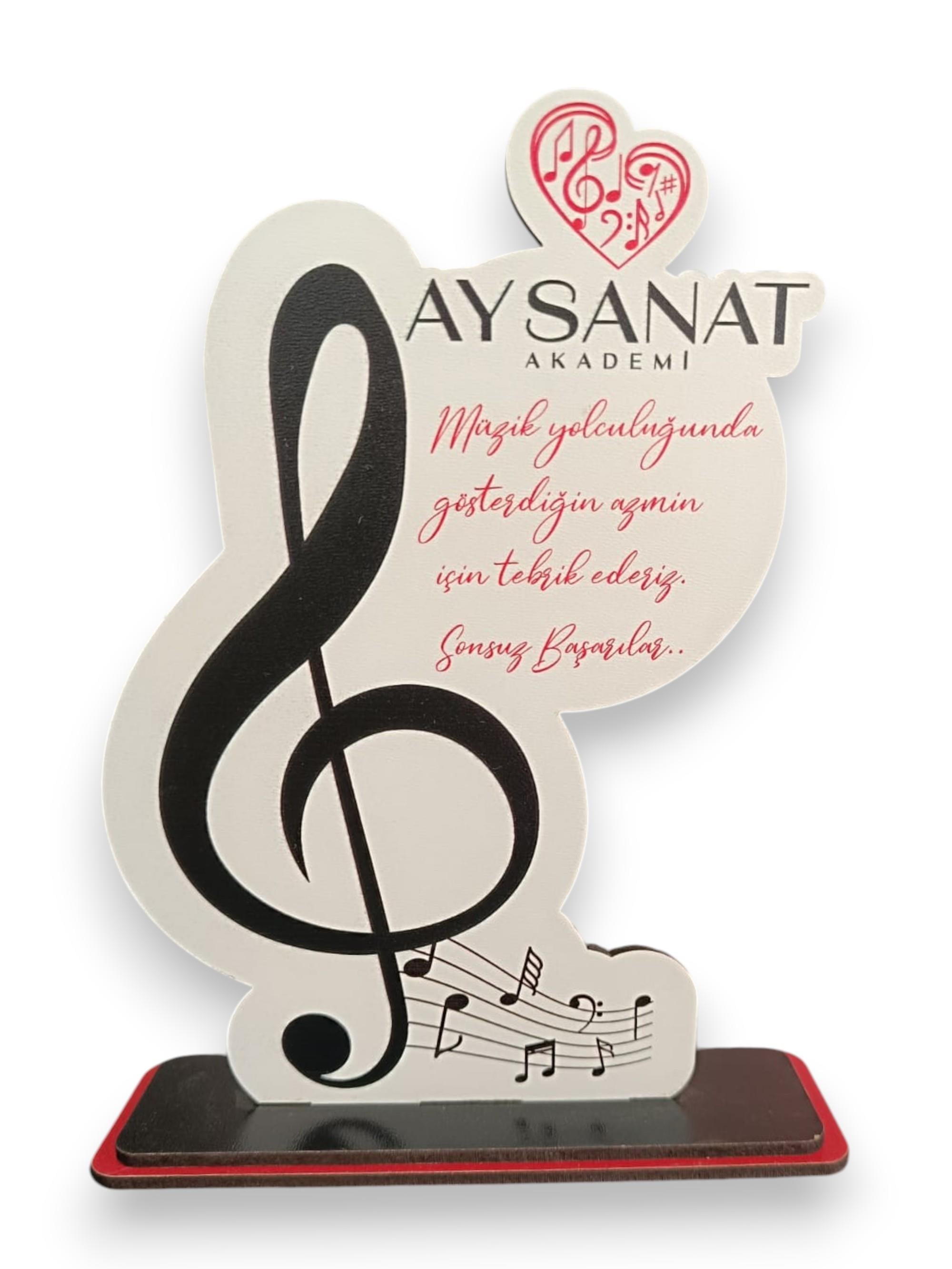 Okulekspres Kişiye Özel Nota Detaylı Plaketi – Kişiye Özel Müzik Temalı Başarı Plaketi 