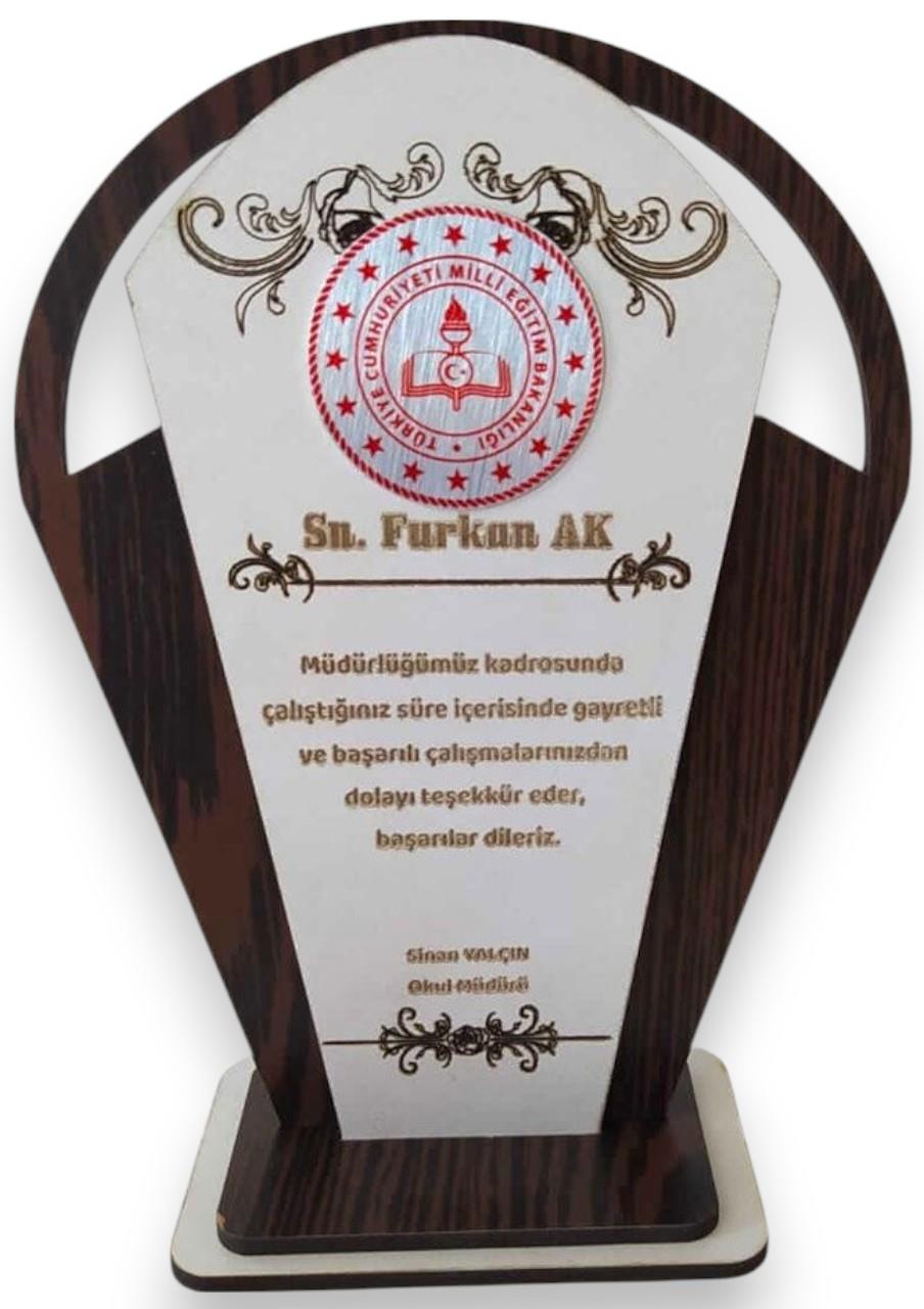 Kişiye Özel İsim-Logolu Ahşap Mdf Plaket 