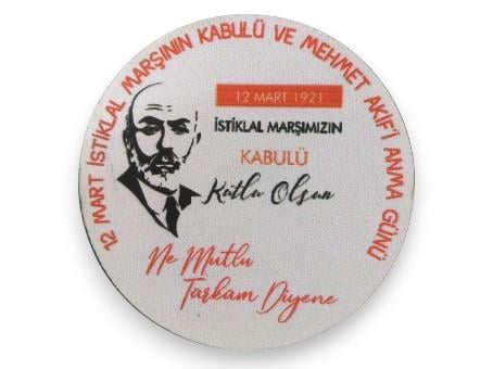 İstiklal Marşının Kabulü Temalı Mdf Buton Rozet