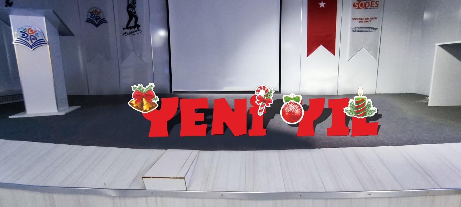 Yeni Yıl Temalı Ahşap Dekor