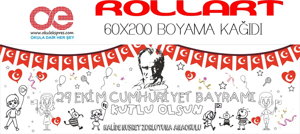 Rollart 29 Ekim Temalı Dev Boyama Kağıdı 