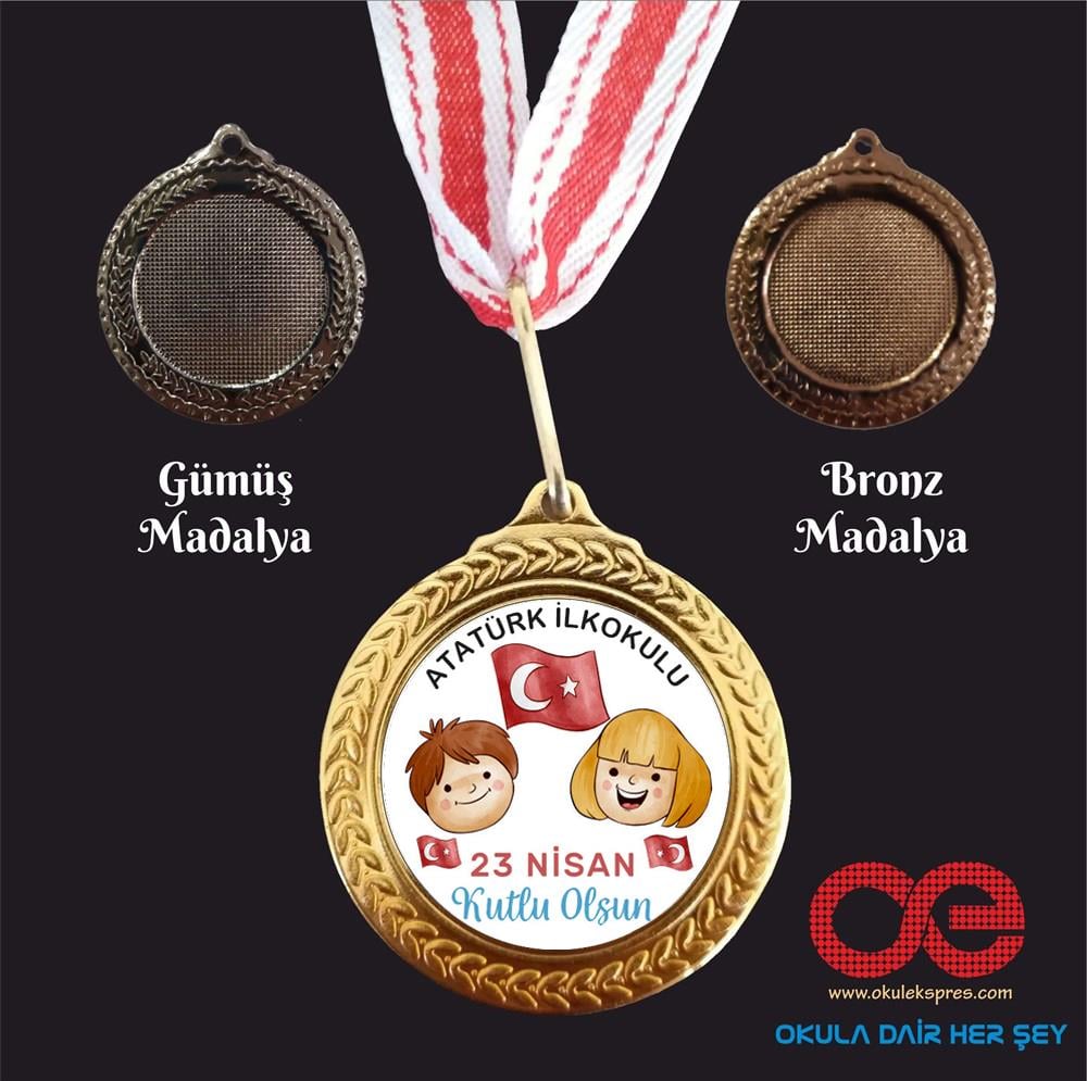 23 Nisan Temalı Süblimasyon Baskılı Madalya 