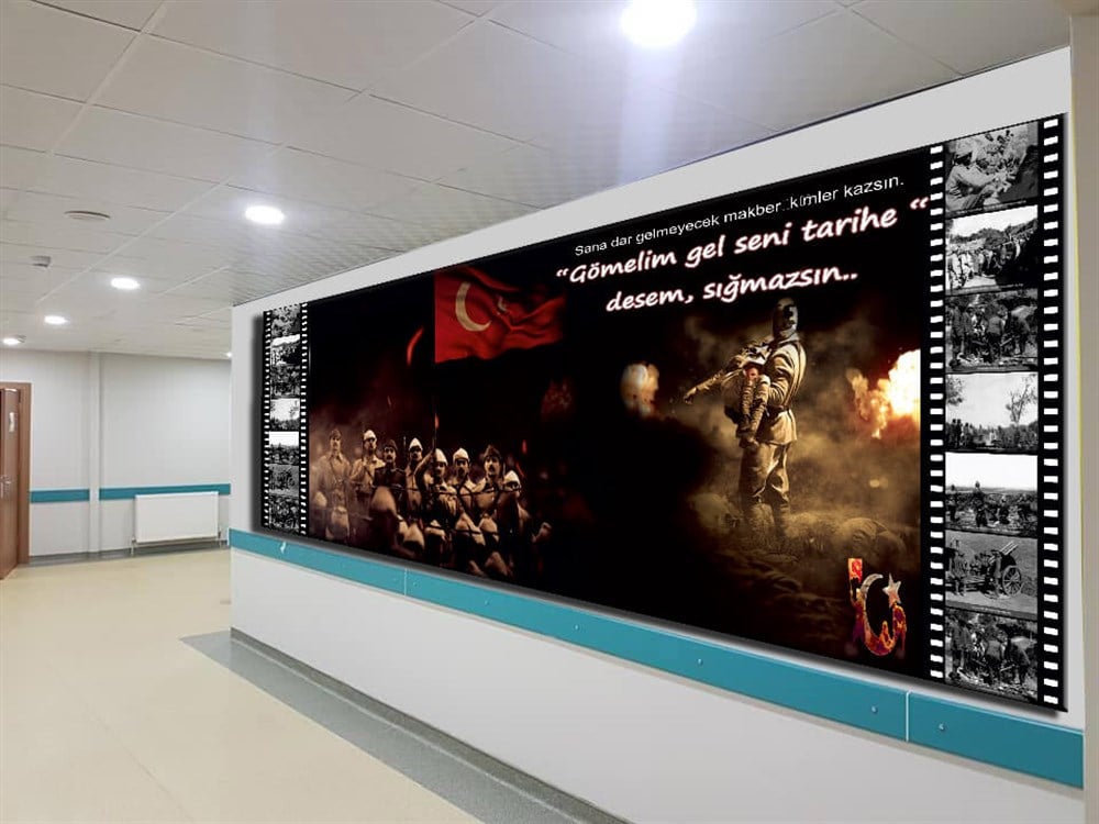 3D ÇANAKKALE SİLİNEBİLİR ÖZEL ÖLÇÜ DUVAR KAĞIDI