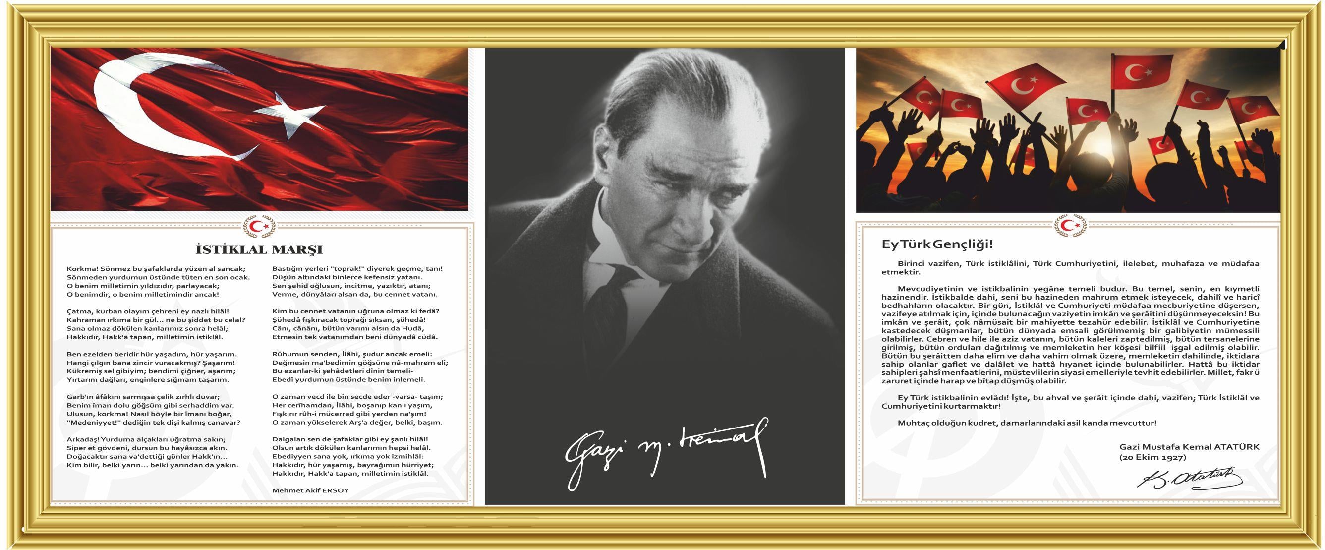 Okulekspres 3 lü Atatürk  Fotoğraf - Gençliğe Hitabe - İstiklal Marşı