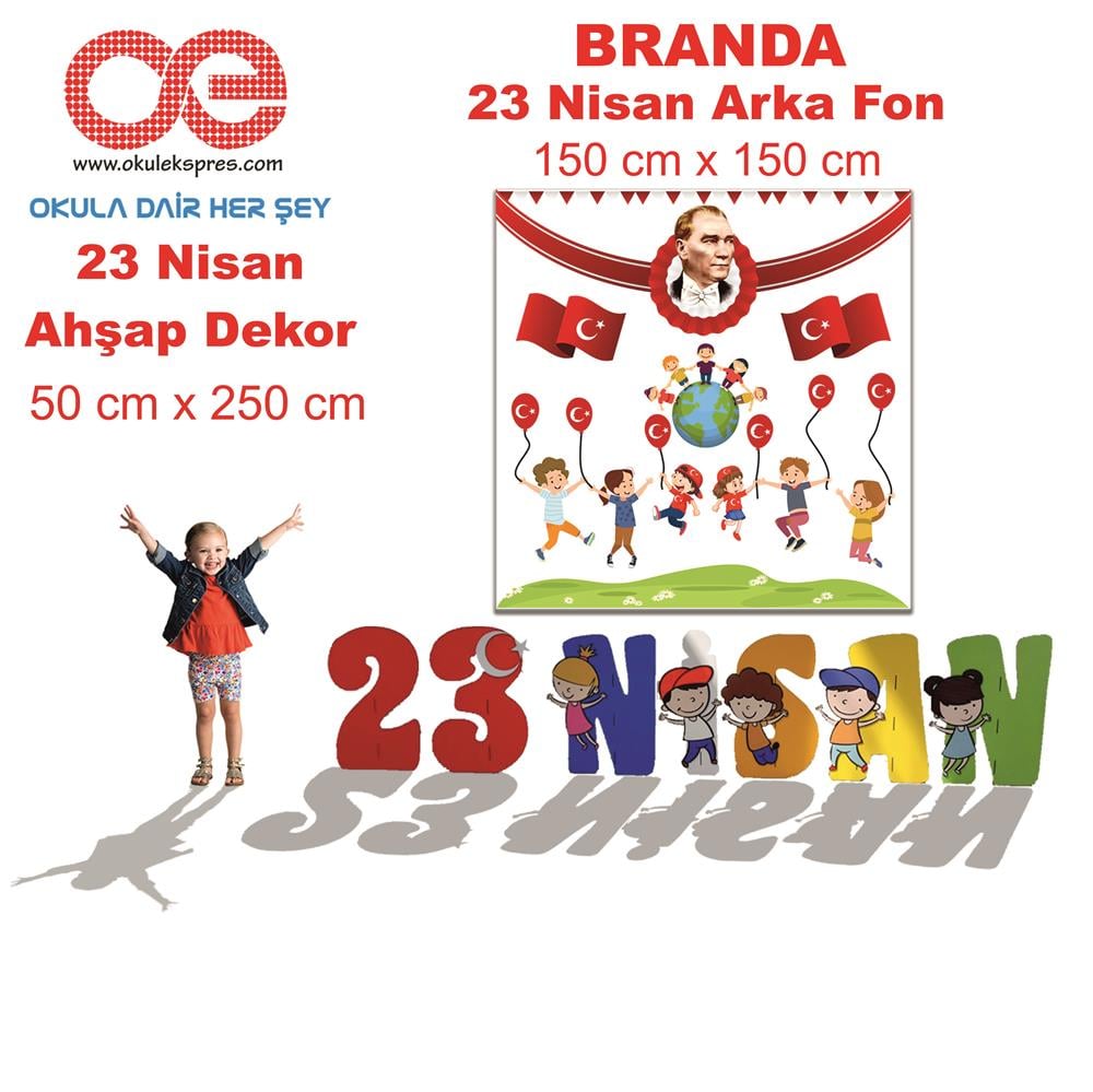 23 Nisan Ahşap Dekor Ve Arka Fon