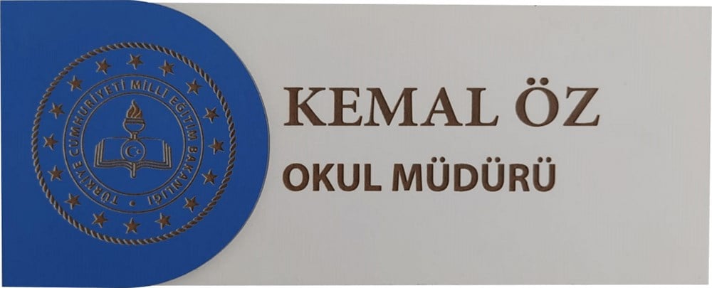 Mdf Lazer Kesim Ortaokul Sınıf Kapı İsimliği Tabela Ahşap