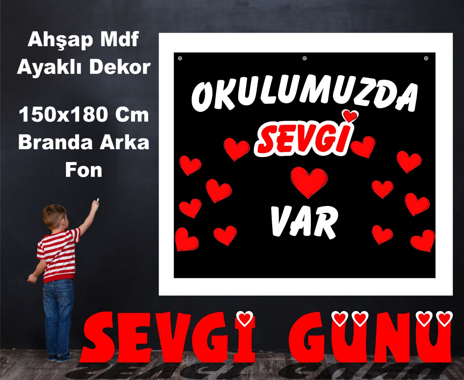 Okulekspres 2026 Sevgi Günü Maket Dekor ve Arka Fon