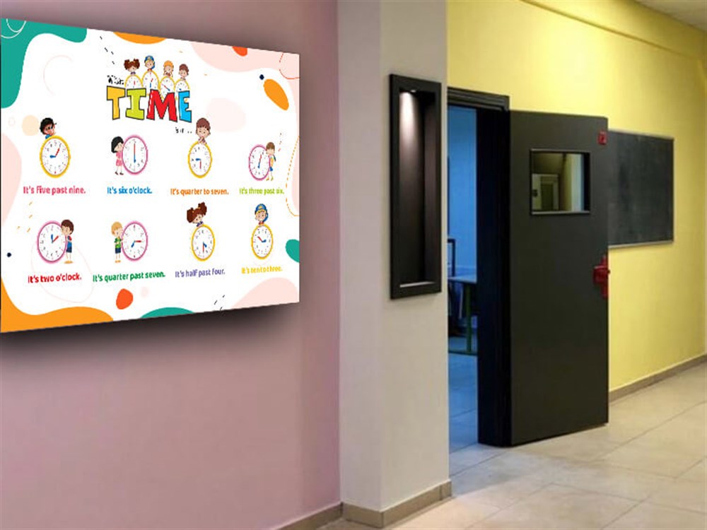 İngilizce  Time Saatler Poster Afiş