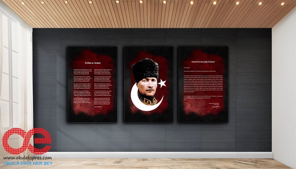 3'lü Set Atatürk - Gençliğe Hitabe - İstiklal Marşı
