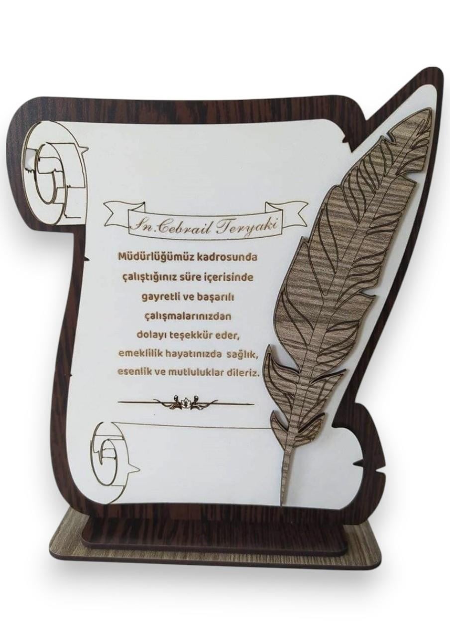 Kişiye Özel İsim Ahşap Mdf Plaket