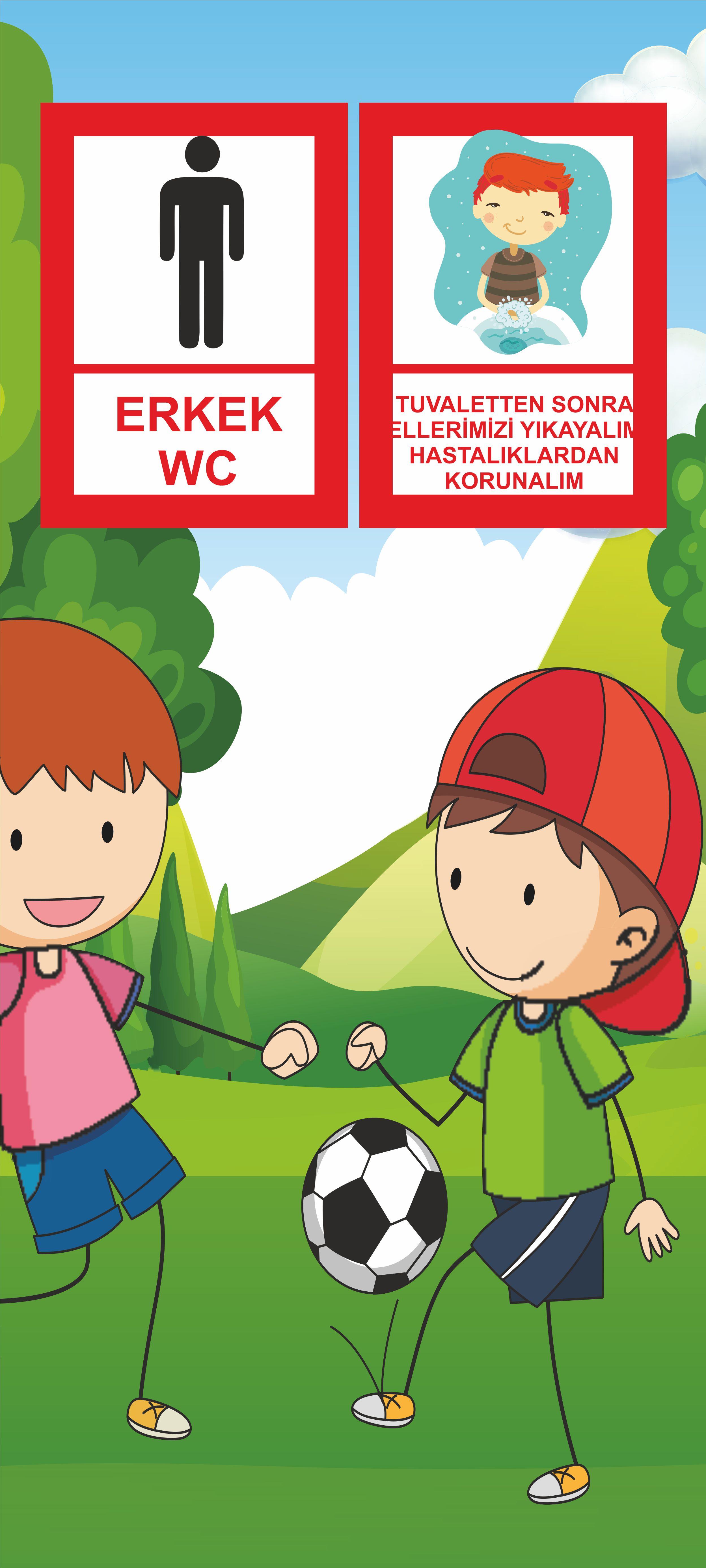 Okulekspres WC Erkek Öğrenci Model 2 Kapı Giydirme