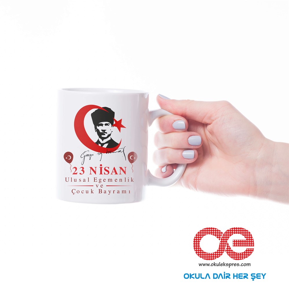23 Nisan Temalı Kupa Bardak Kişiye Özel