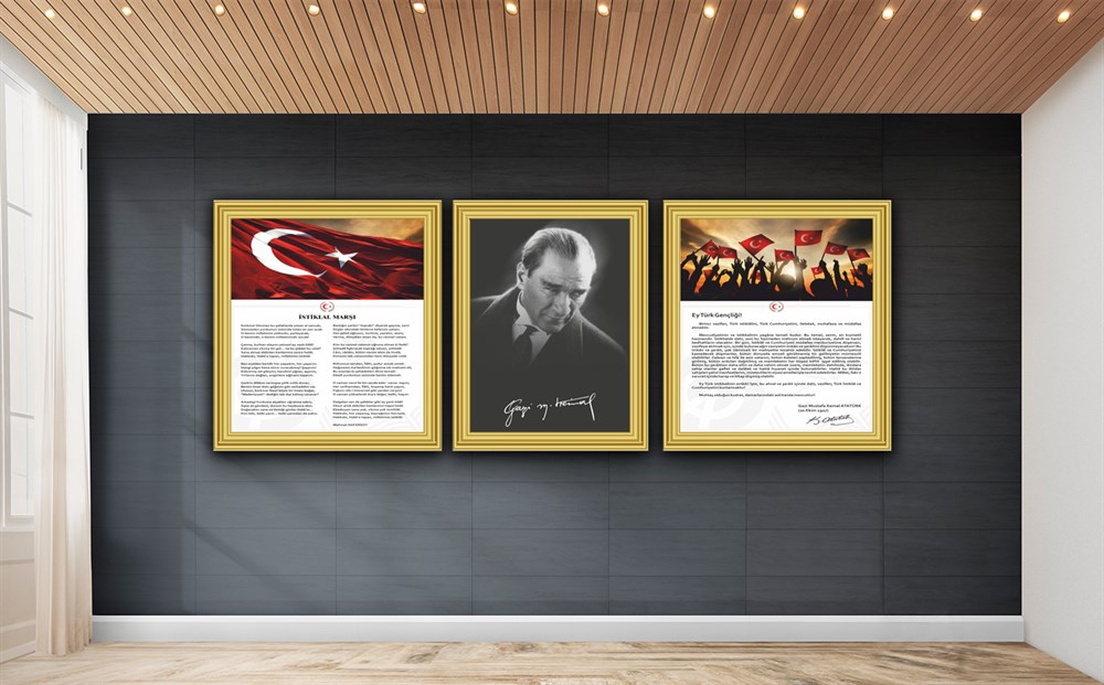 3'lü Set Atatürk - Gençliğe Hitabe - İstiklal Marşı