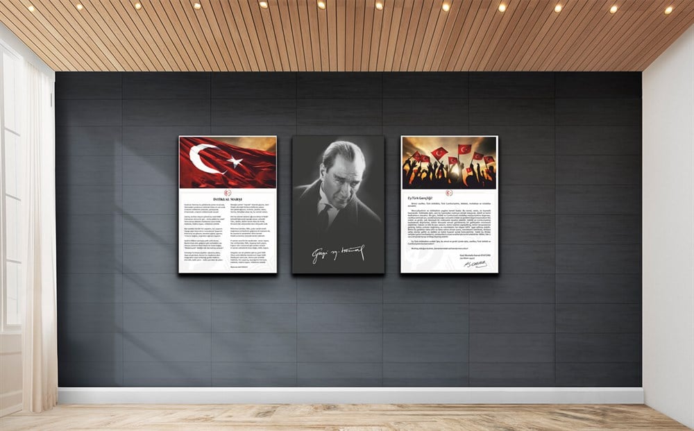 3'lü Set Atatürk - Gençliğe Hitabe - İstiklal Marşı