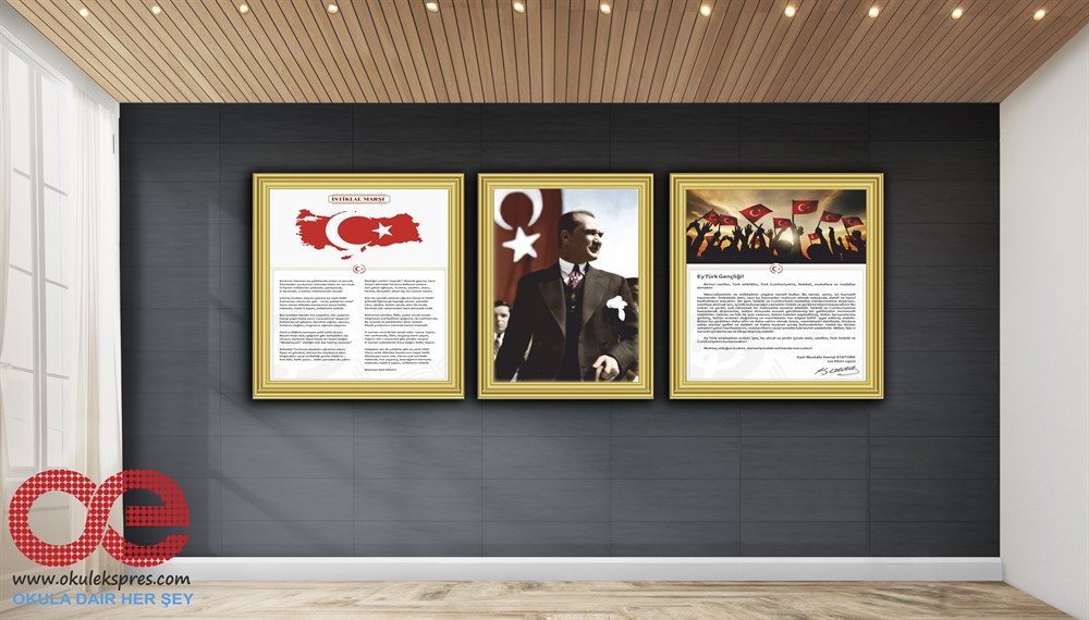 3'lü Set Atatürk - Gençliğe Hitabe - İstiklal Marşı
