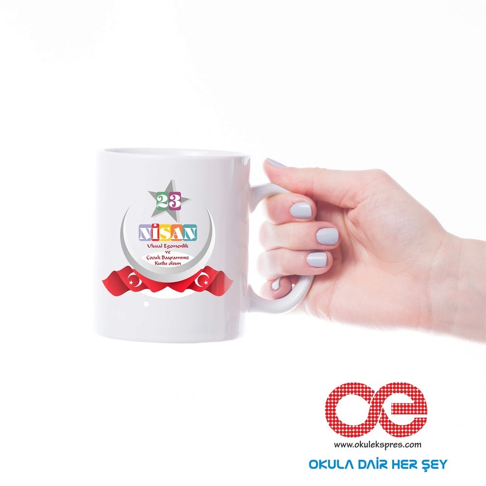 23 Nisan Temalı Kupa Bardak Kişiye Özel