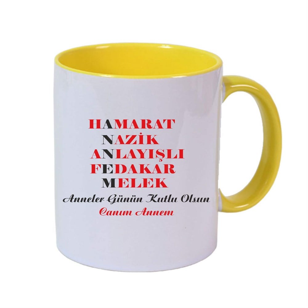 Anneler Günü Sarı Kupa Bardak