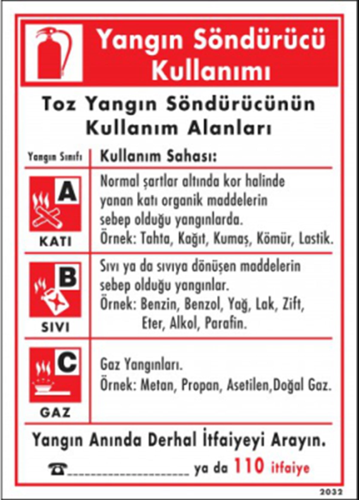 Yangın Söndürücü Kullanımı-2032