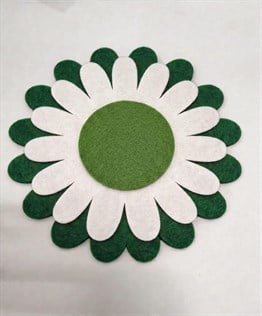 Gösteri Plakası Keçe Papatya Yeşil