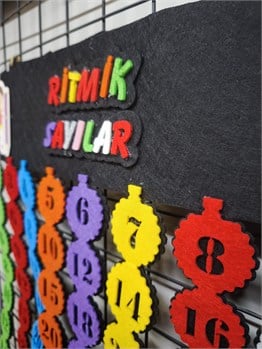 Okulekspres Keçe Ritmik Sayma Panosu 