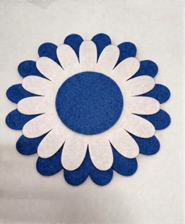 Gösteri Plakası Keçe Papatya Mavi