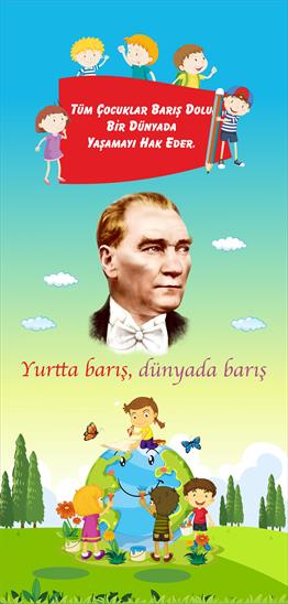 Okulekspres Atatürk ve Çocuk 4 Kapı Giydirme