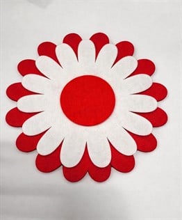 Gösteri Plakası Keçe Papatya Kırmızı