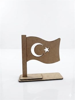 Okulekspres Ahşap Türk Bayrağı Kreş Anaokulu Etkinlik Boyama 