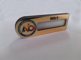 3 mm Mdf Fotoğraflı Öğrenci ve Öğretmen Dolap İsimliği Gold  MEB