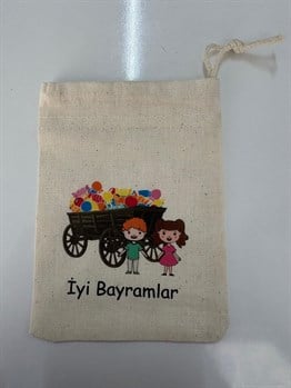 Okulekspres Bayram Harçlık ve Şeker Kesesi – Çocuklara Özel Renkli ve Eğlenceli Bayramlık Sunum Kesesi | Ramazan & Kurban Bayramı Hediyelik | İpli Kapamalı Bez Kese | Şeker, Harçlık ve Küçük Sürprizler İçin Uygun