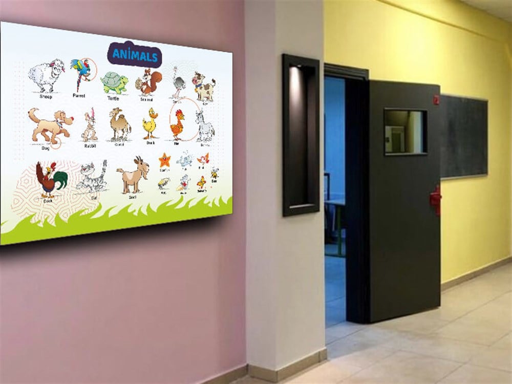 Hayvanlar İngilizce Poster Afiş